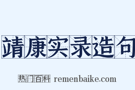 靖康实录造句是什么意思的图片